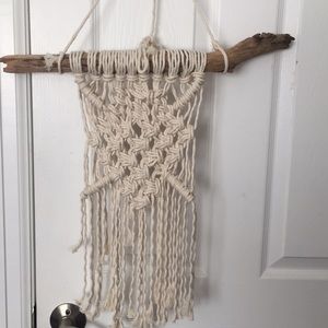 Homemade macrame hanging